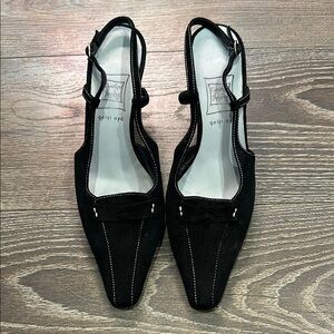 Geist NYC Black Suede Heels